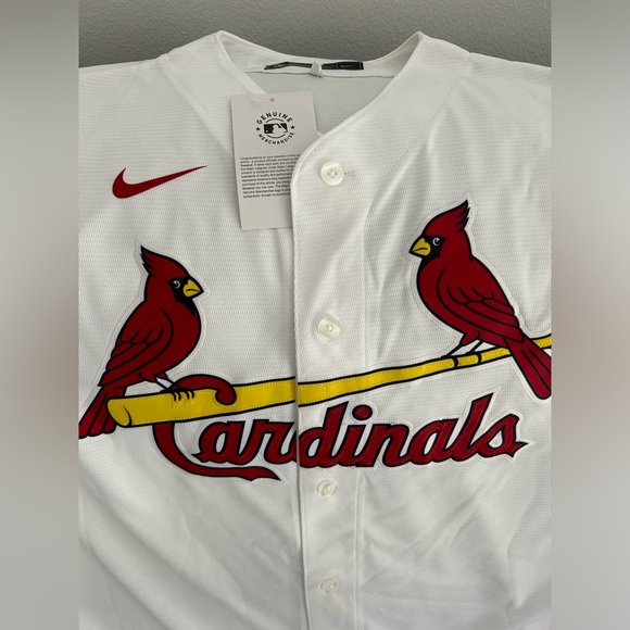 Nike Authentic St. Louis Cardinals MLB Baseball White Jersey Men’s Size: L - Picture 3 of 6